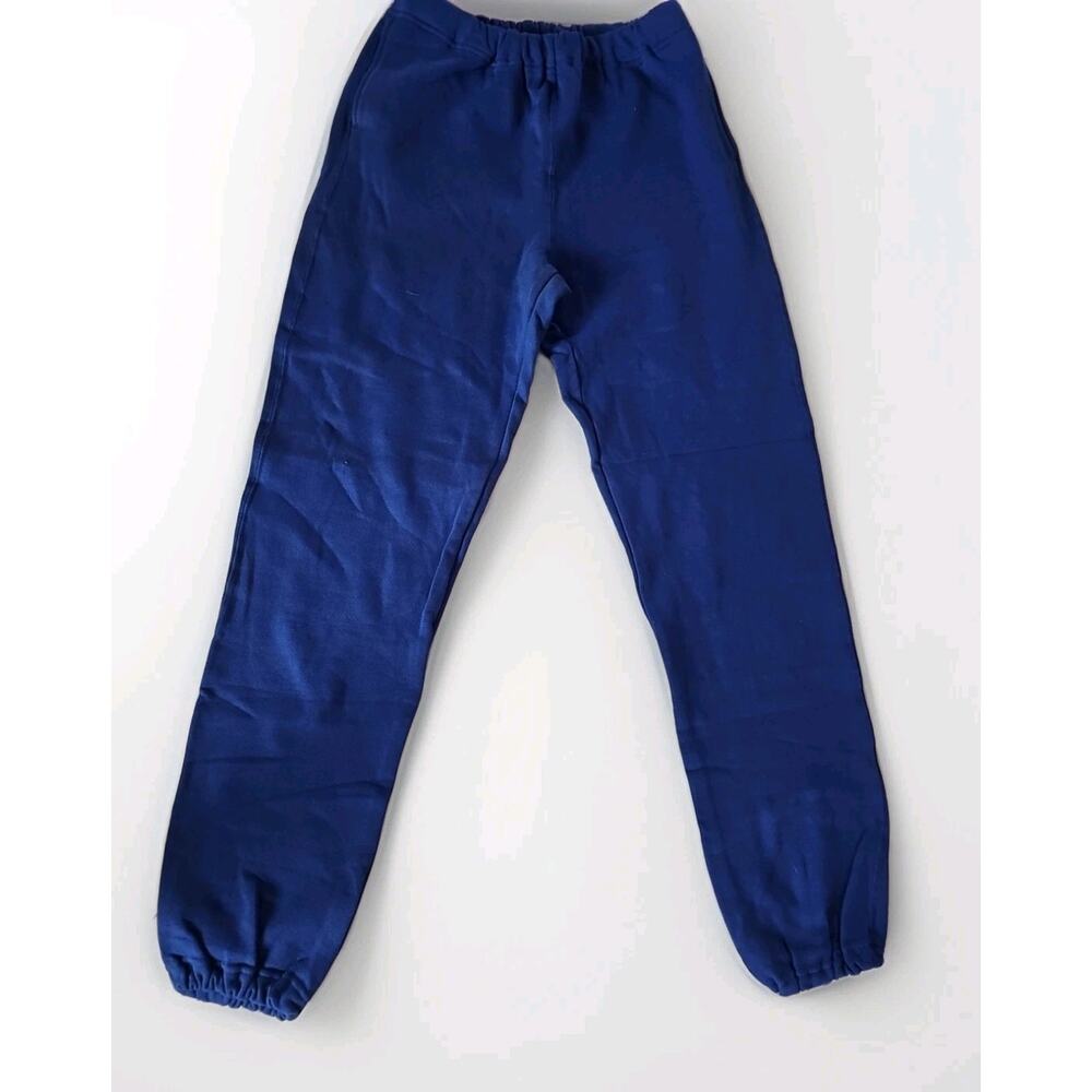 Vtg 90s Russell Athletic High Cotton Blue Pocket Sweatpants Made In USA Size XL